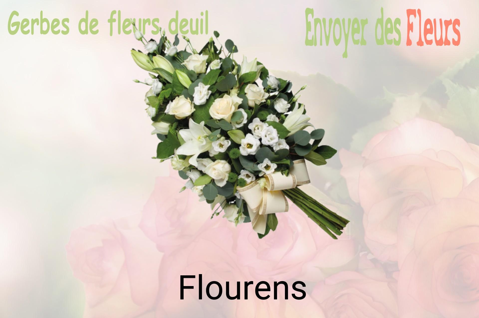 Gerbe de fleurs de deuil livrée à Flourens